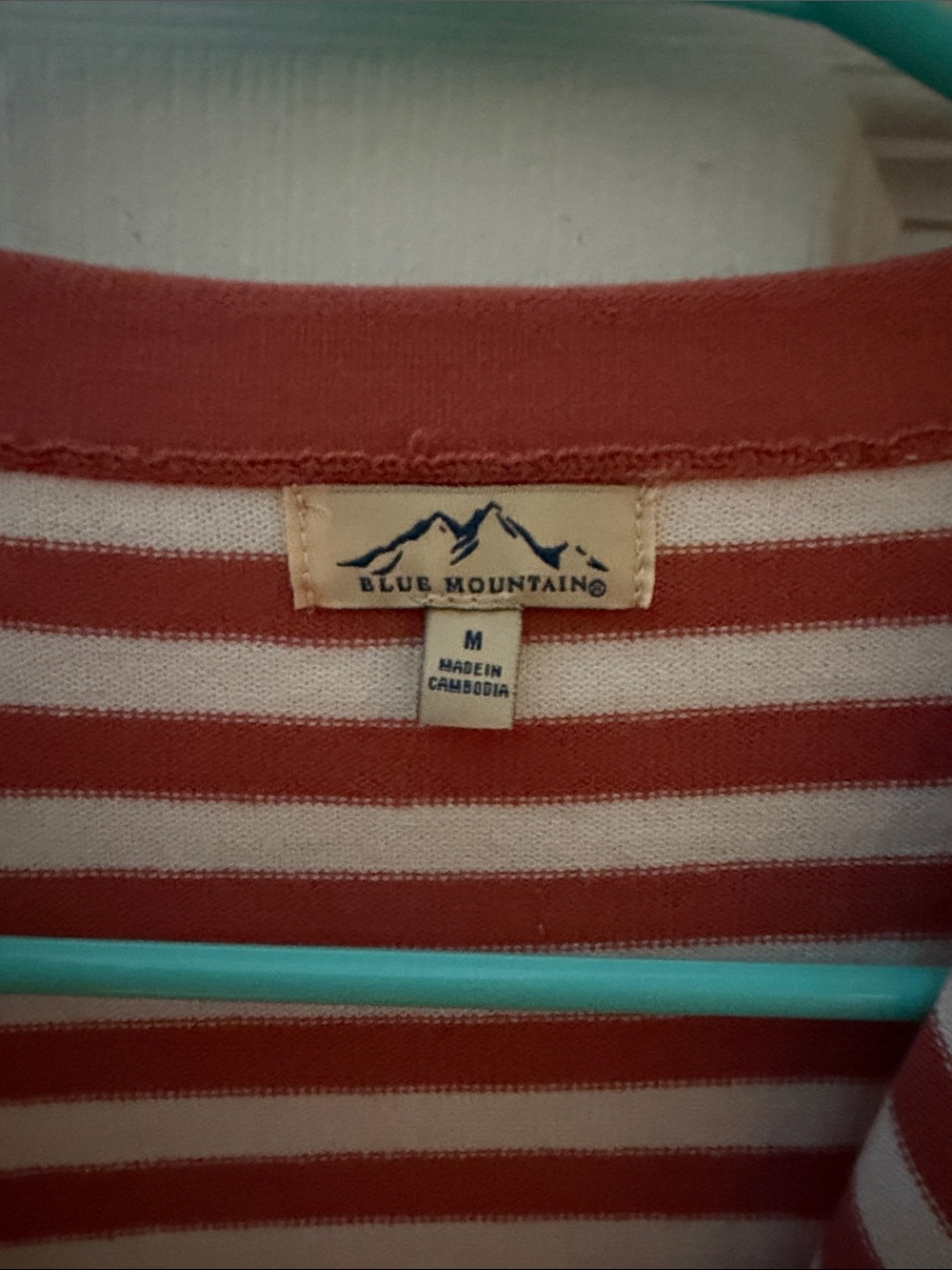 Striped Button-Front Cardigan Sweater — Rust & Cream - Picture 4 of 4